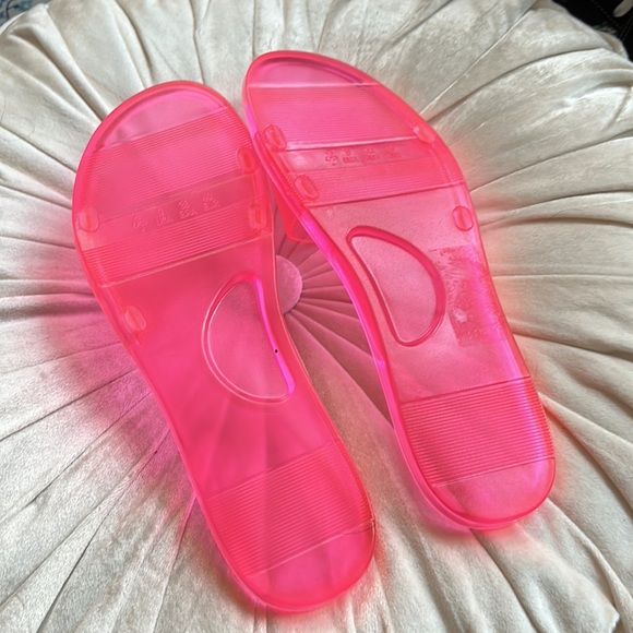 Neon Pink Jelly Slides size 9 - Picture 6 of 6